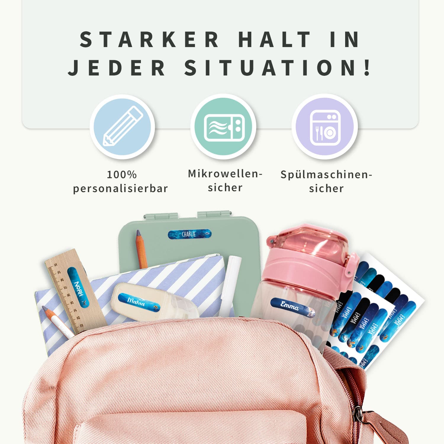 Mini Real World Namensaufkleber