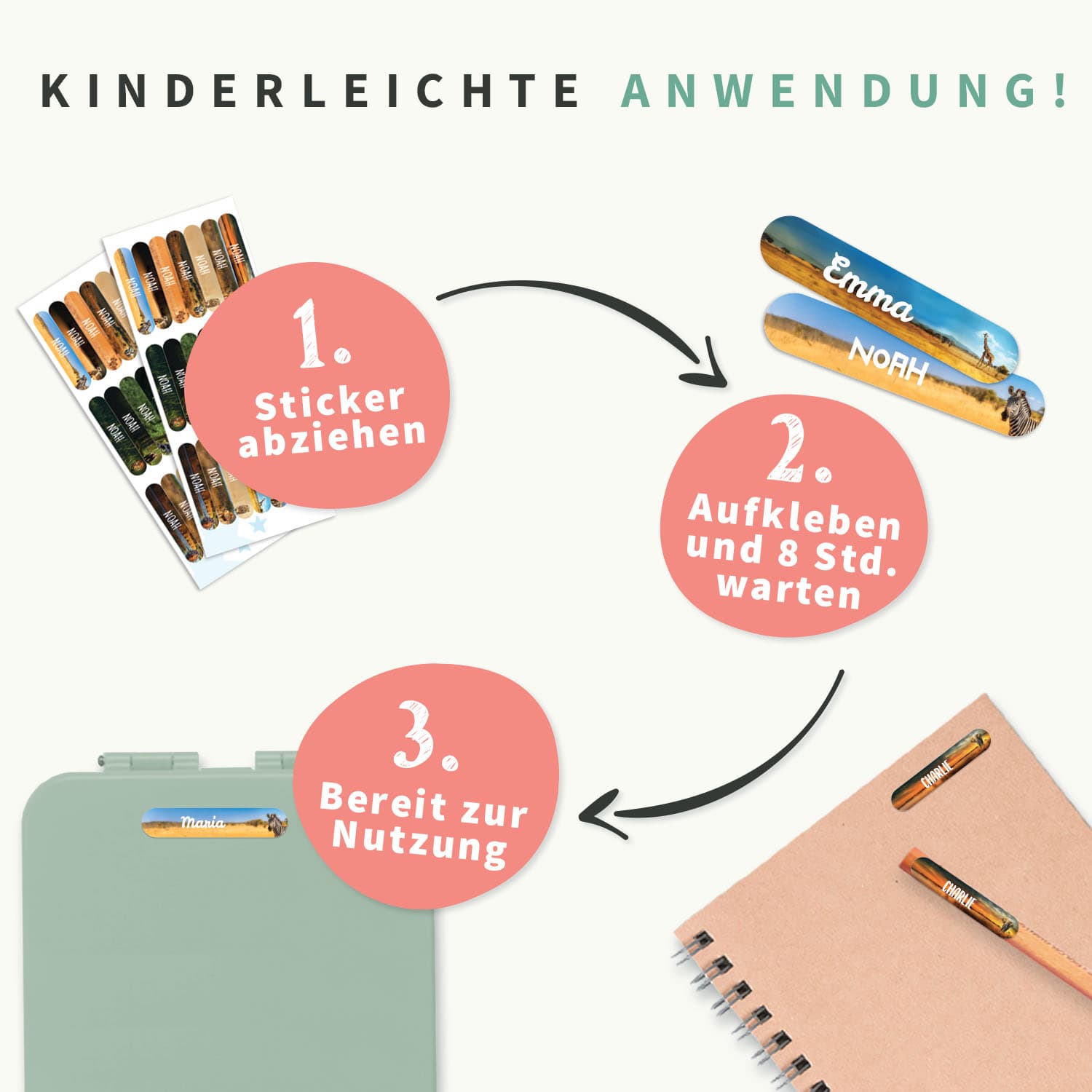 Mini Real World Namensaufkleber