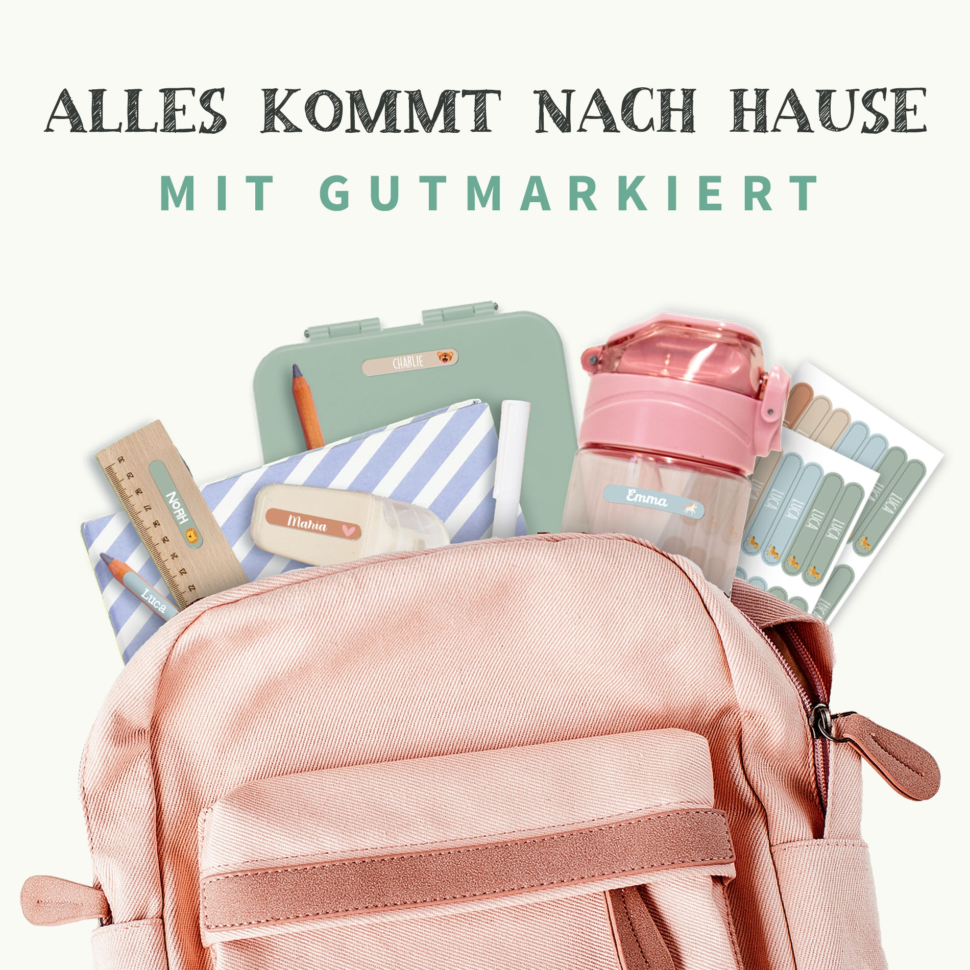 Mini Thema Namensaufkleber