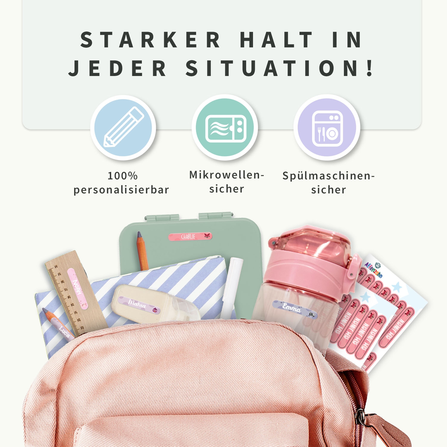 Mini Aufkleber Affenzahn