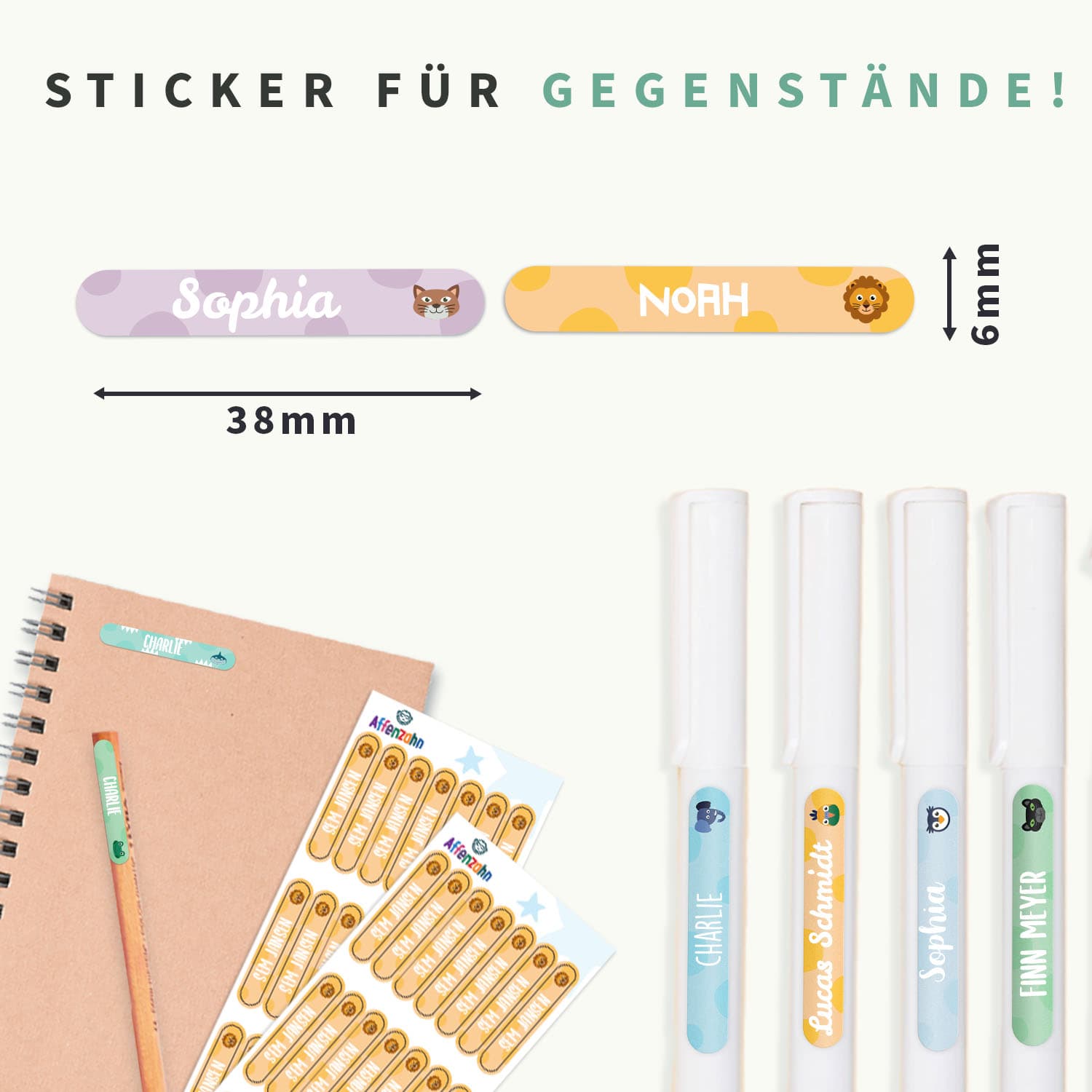 Mini Aufkleber Affenzahn