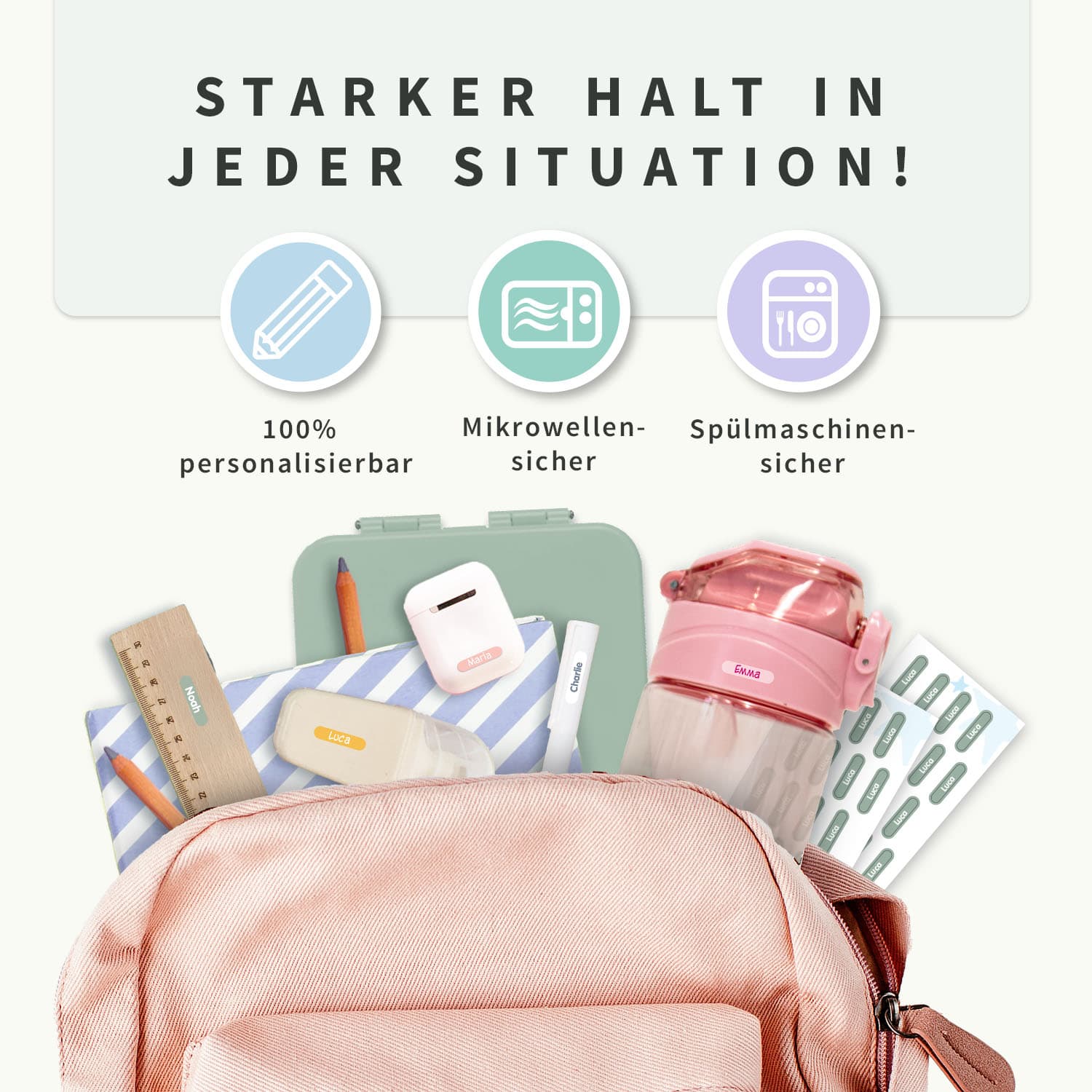 Mini Namensaufkleber XS