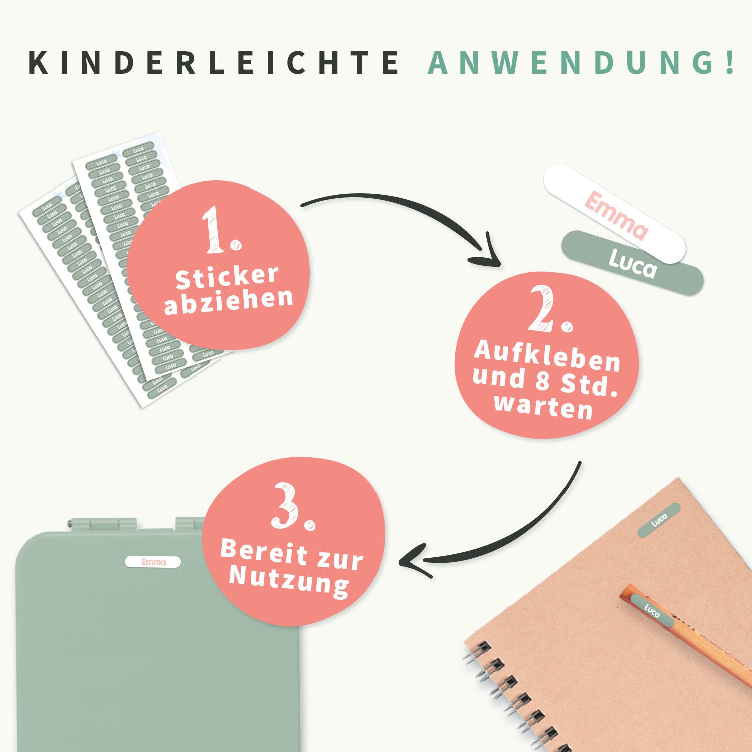 Mini Namensaufkleber XS