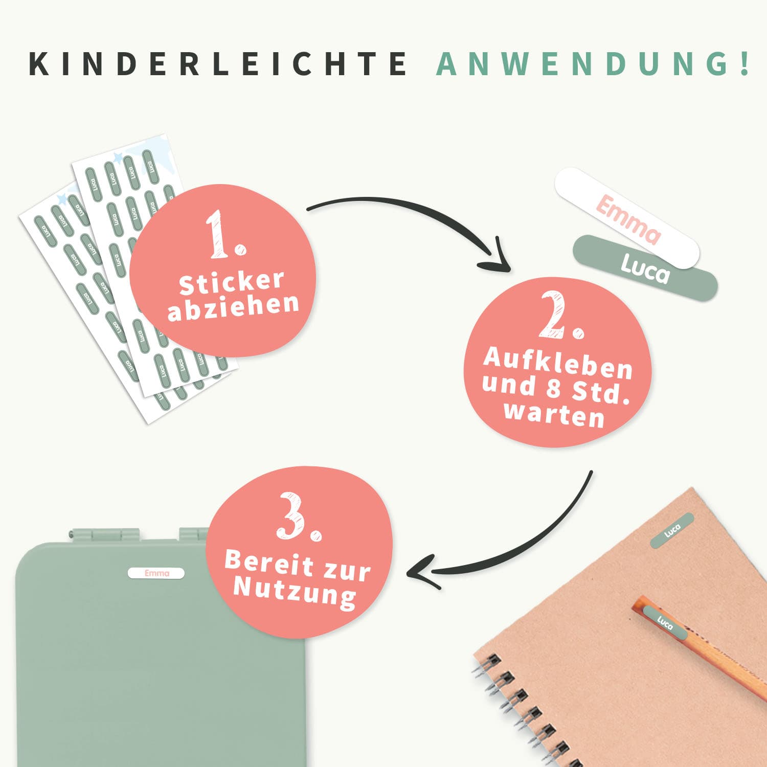 Mini Namensaufkleber XS