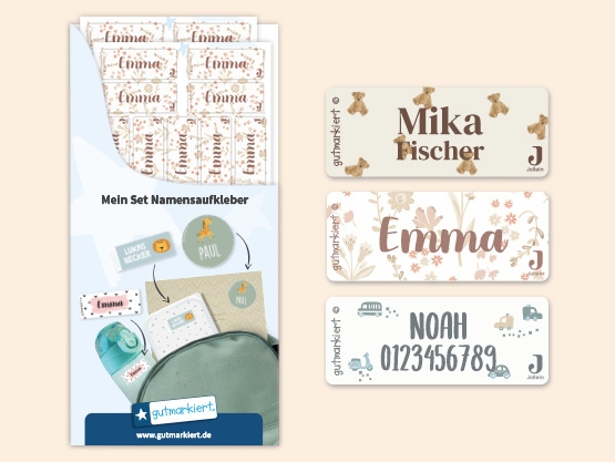 Kleine Namensaufkleber - Jollein