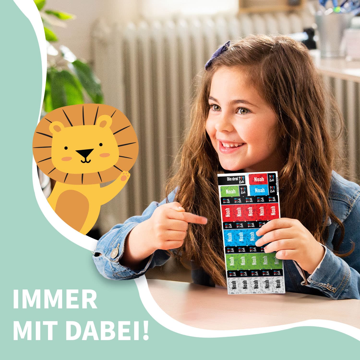 Kleine Namensaufkleber – Die drei ??? Kids