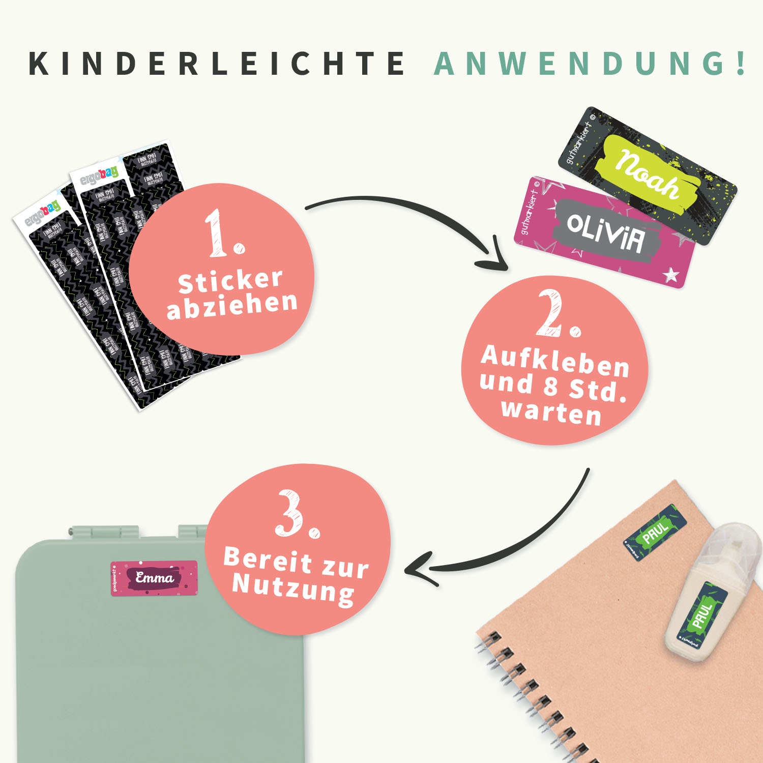 Ergobag Namensaufkleber