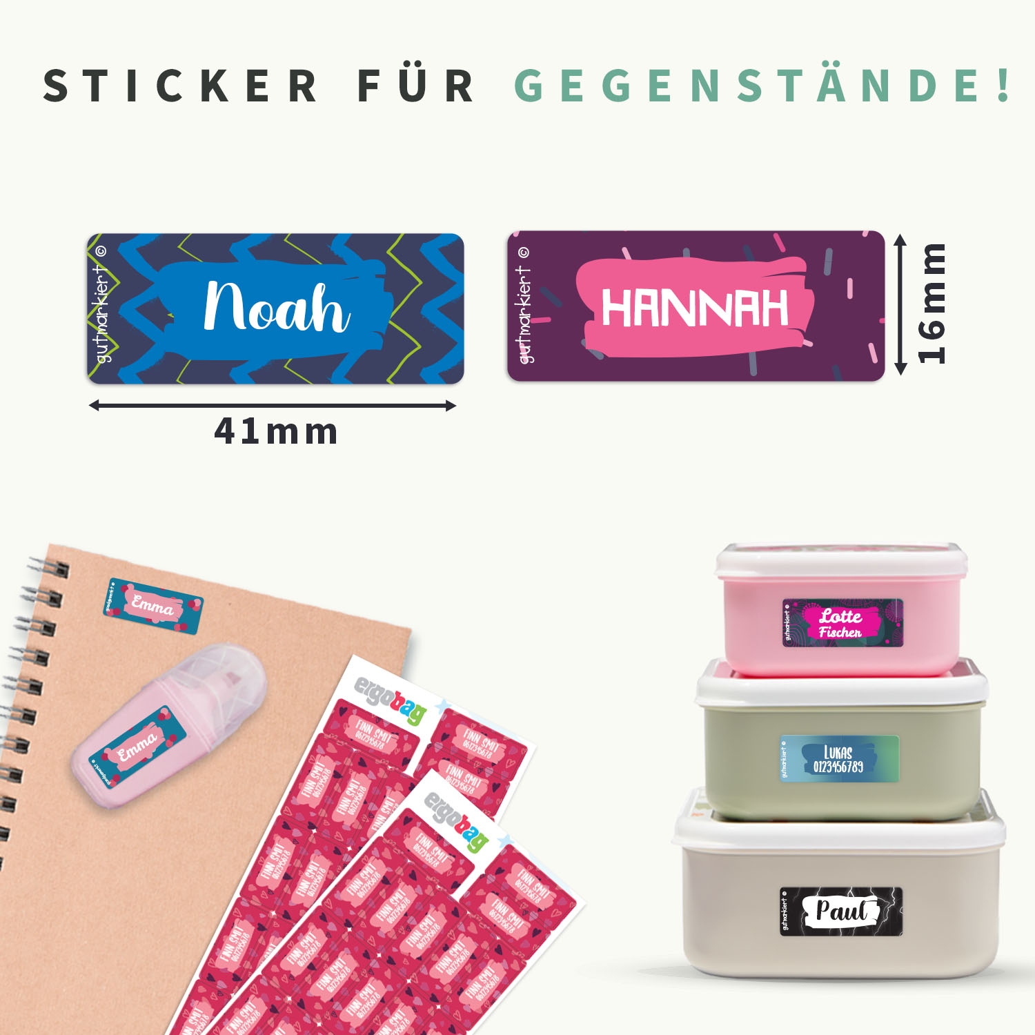 Ergobag Namensaufkleber
