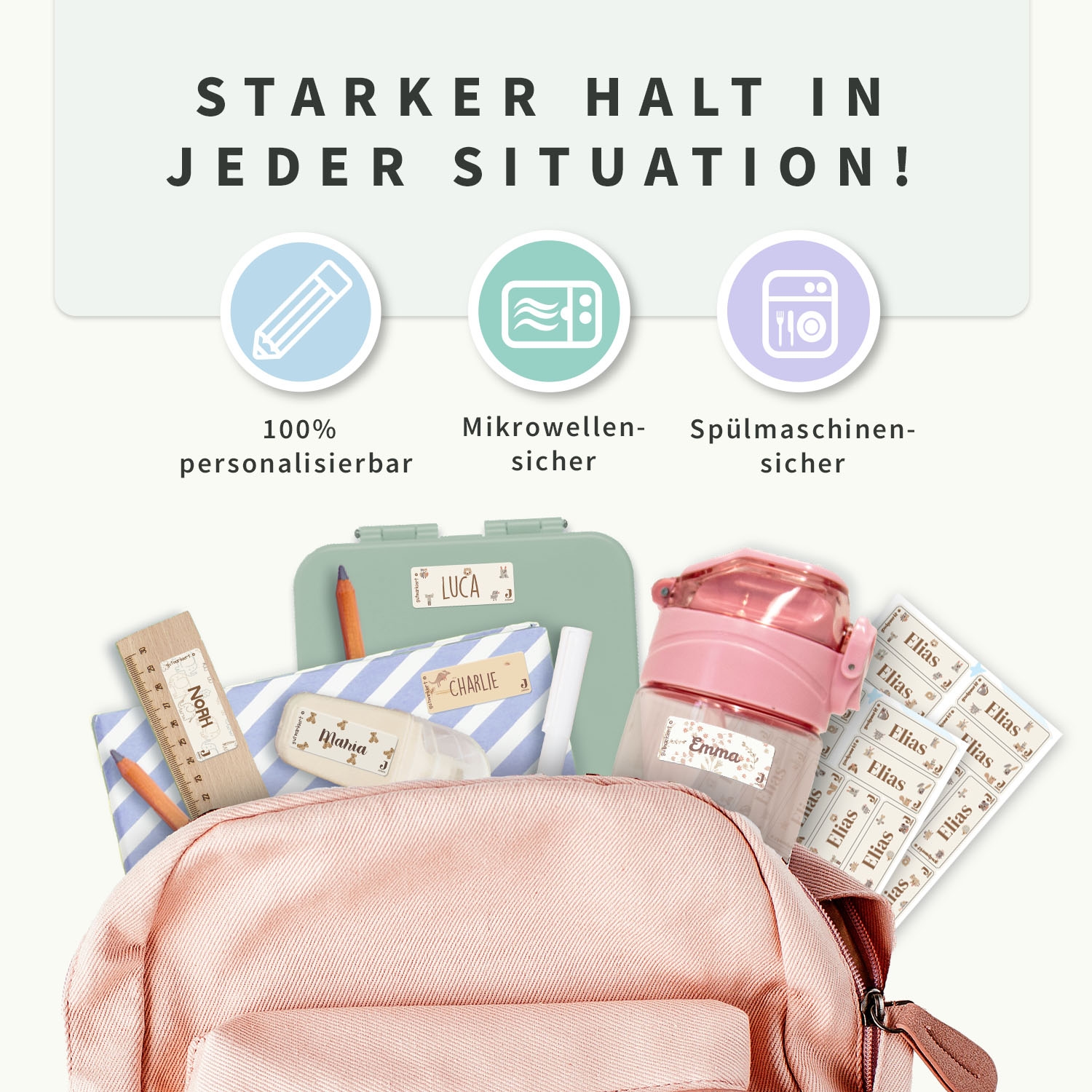 Kleine Namensaufkleber - Jollein