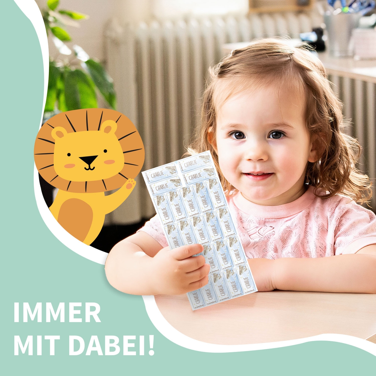 Kleine Aquarell Namensaufkleber