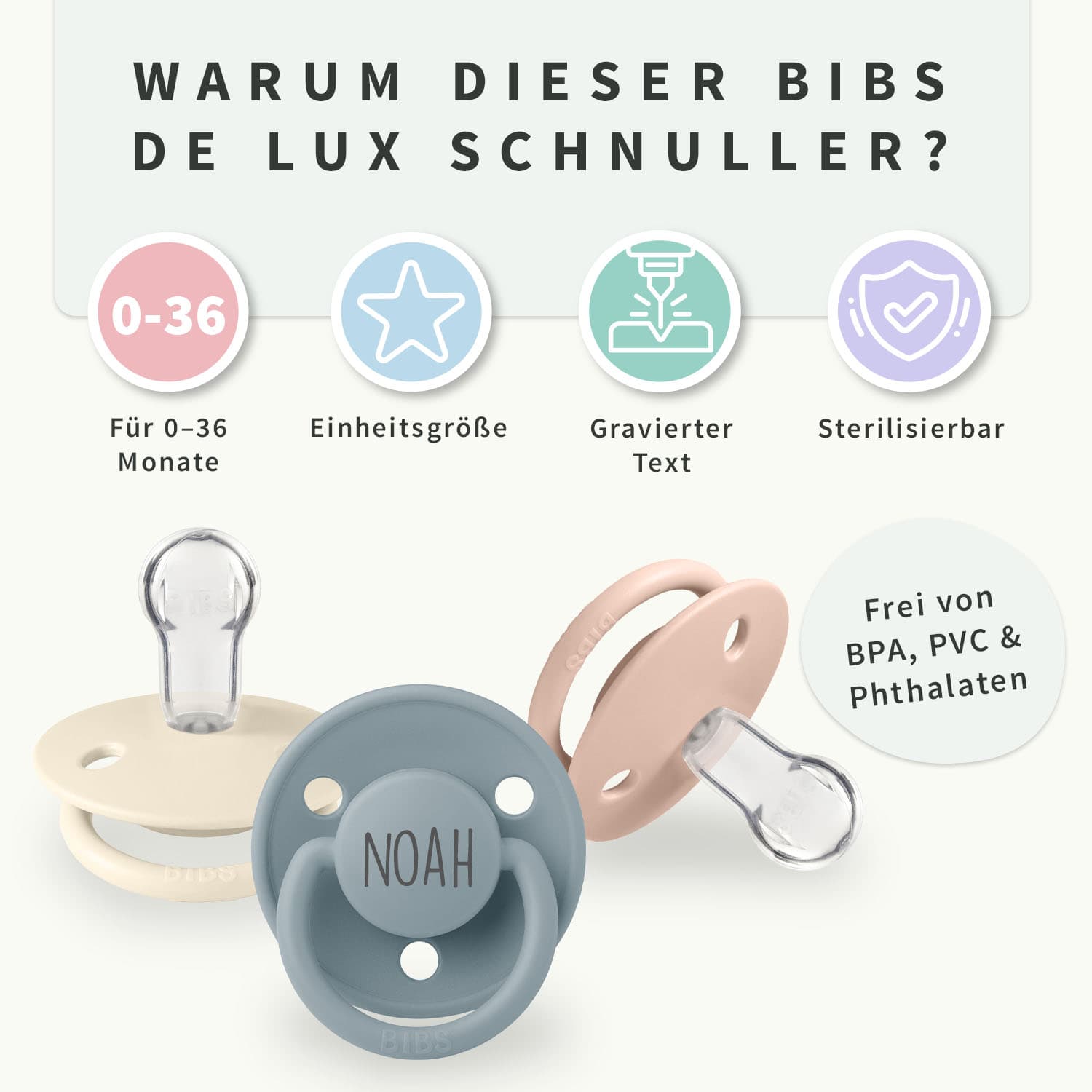 BIBS Schnuller mit Namen
