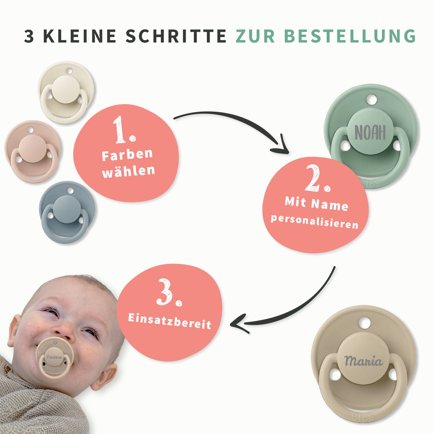 BIBS Schnuller mit Namen