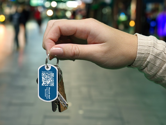Lost & Found QR-Taschen- und Schlüsselanhänger