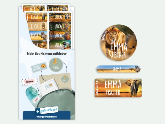 Namensaufkleber Vorteilspaket - Real World