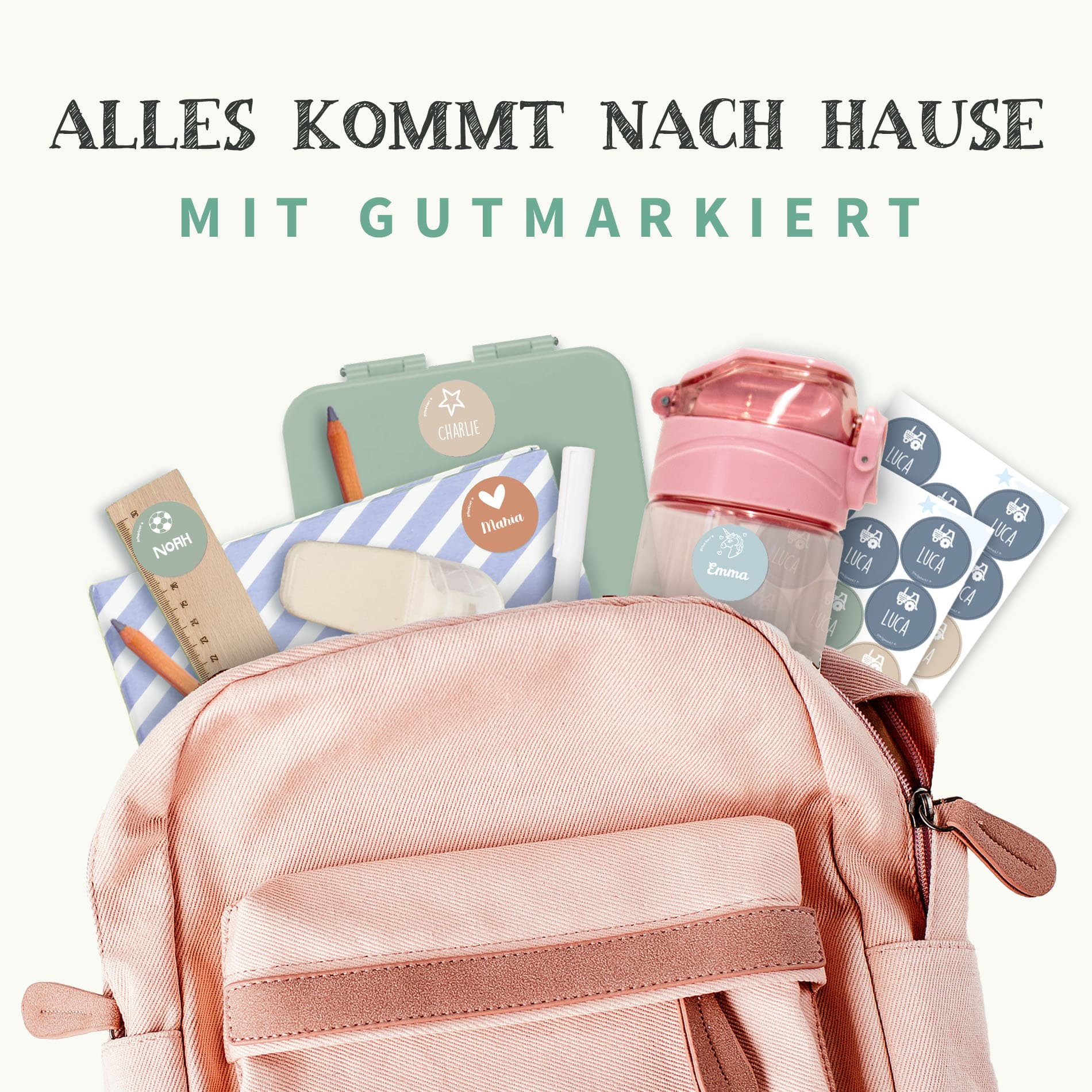 Runde Namensaufkleber