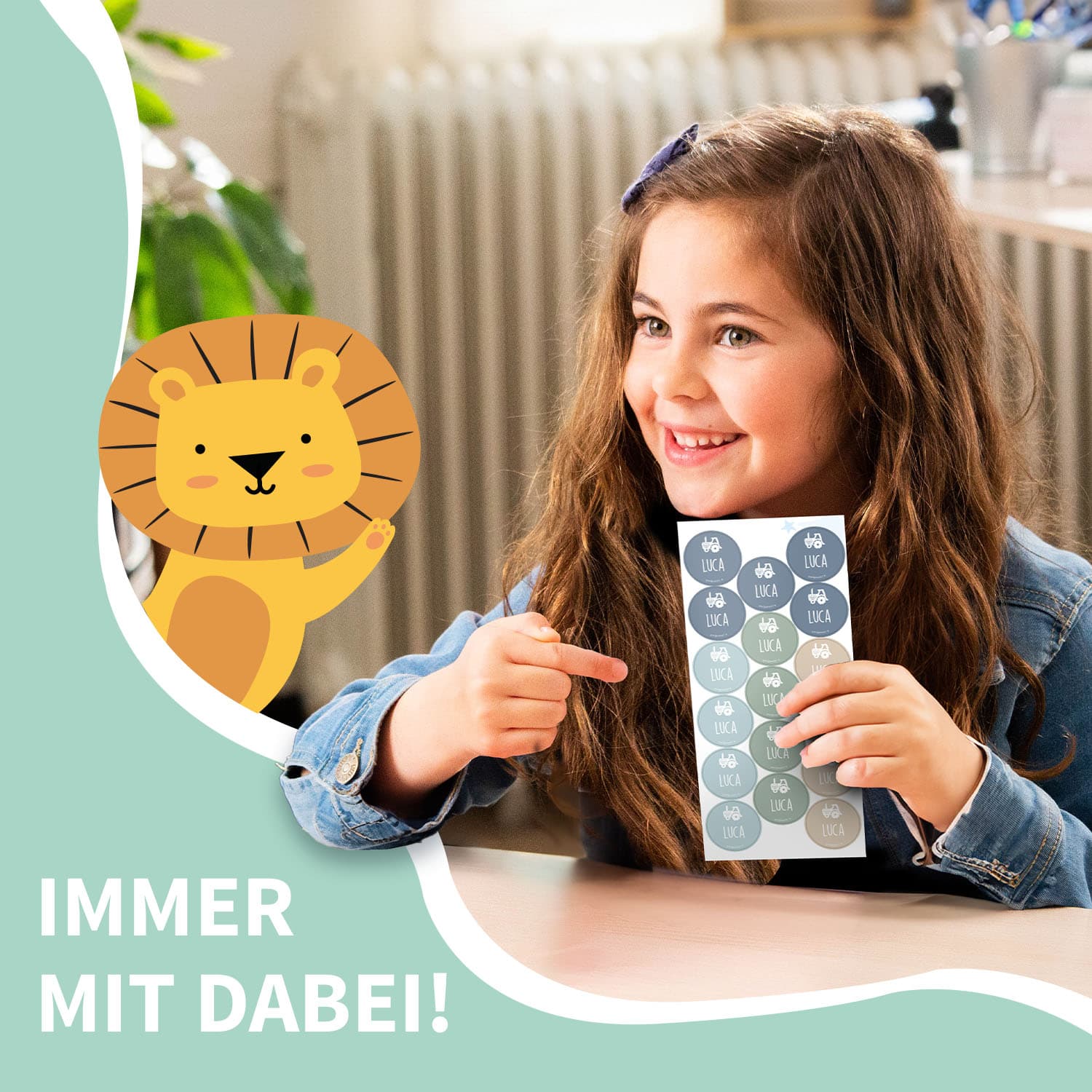 Runde Namensaufkleber