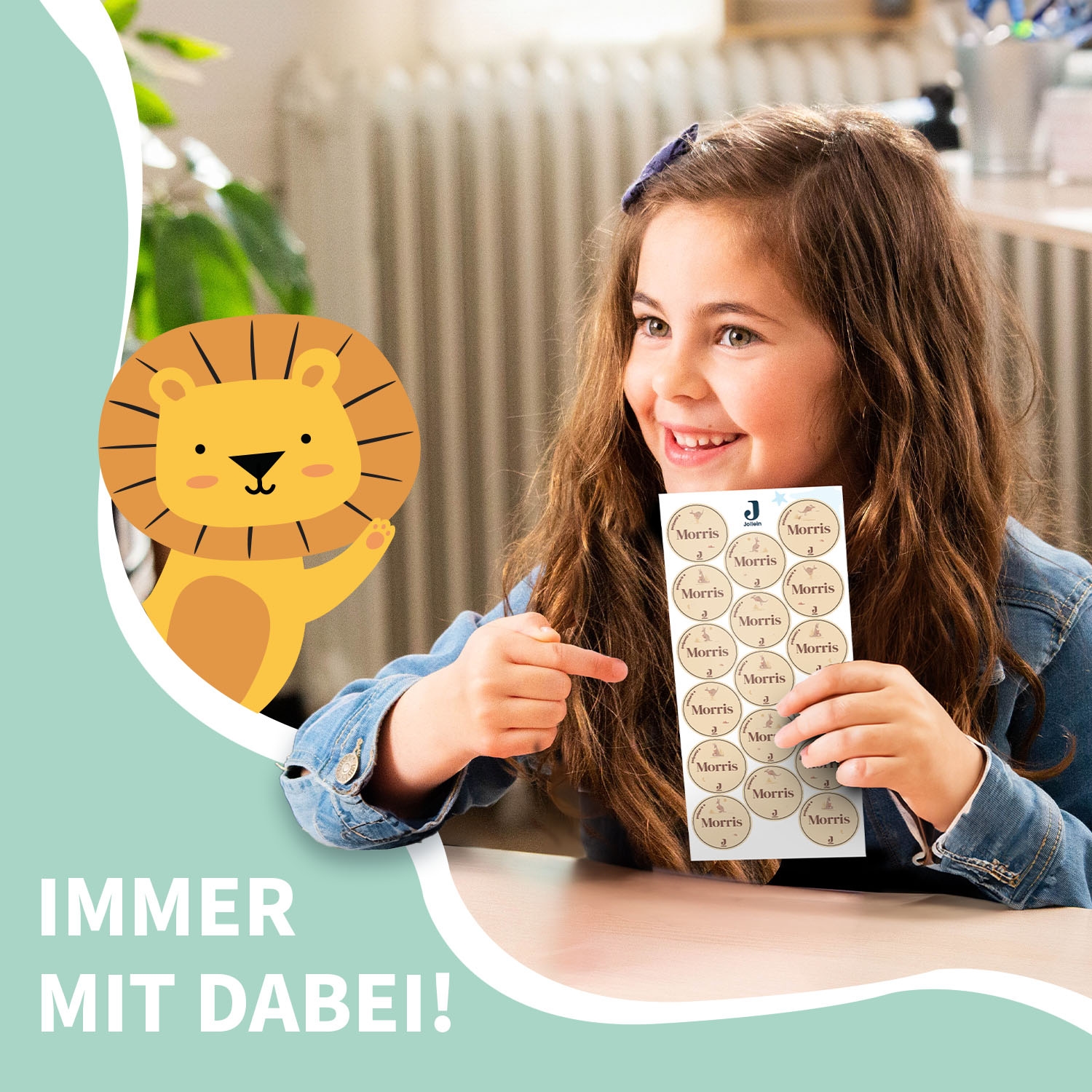 Runde Namensaufkleber - Jollein