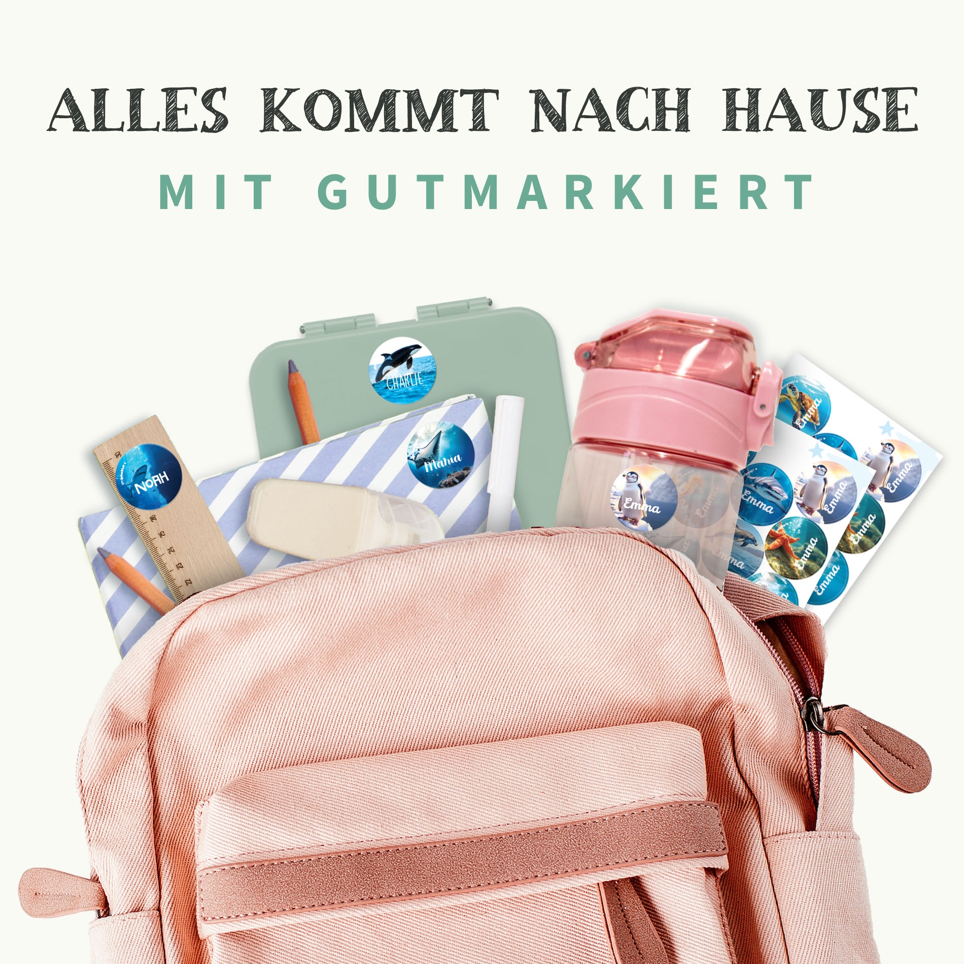 Runde Real World Namensaufkleber
