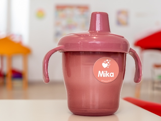 Runde Namensaufkleber