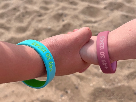 SOS-Armband Kind – zweifarbig