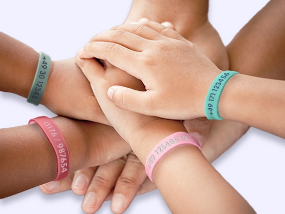 SOS-Armband Kind – zweifarbig