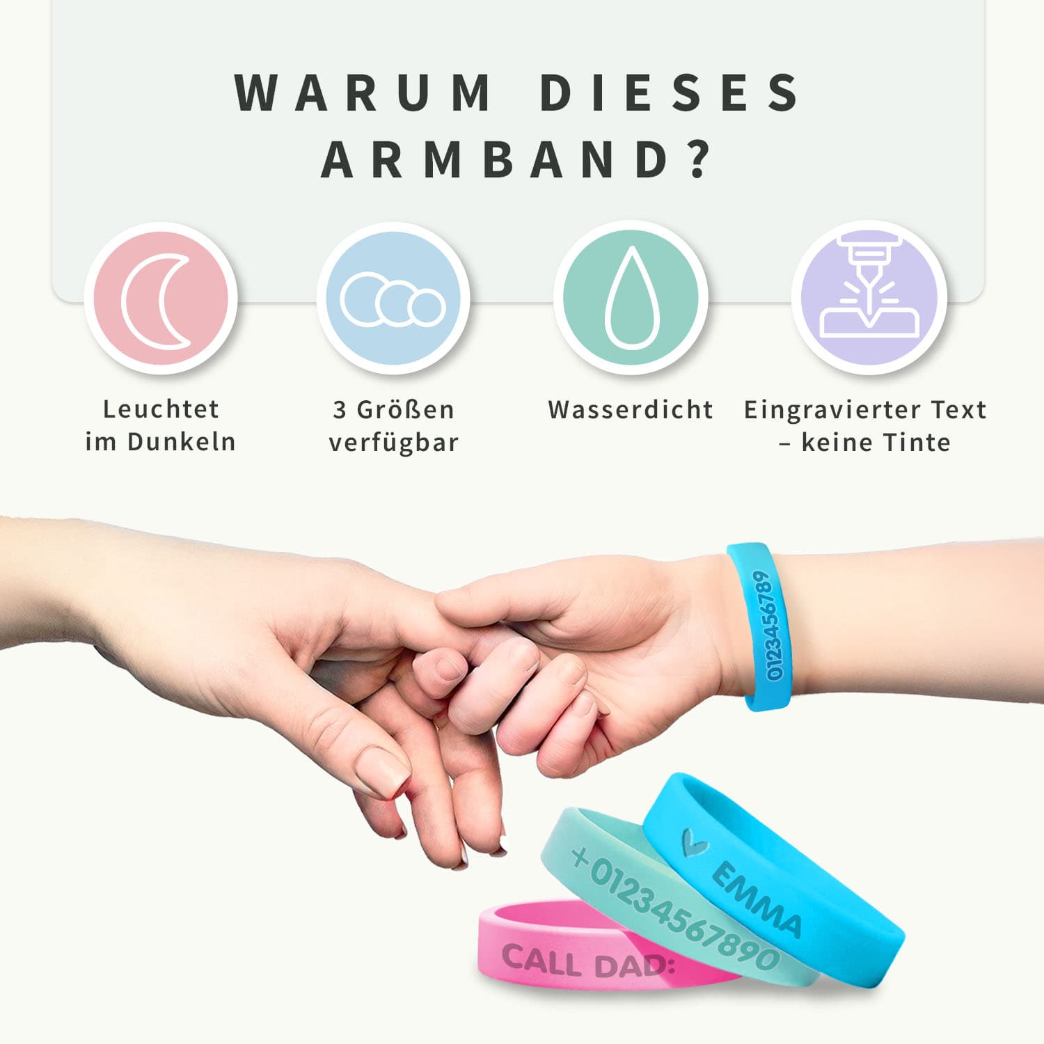 SOS Armband - Glow in the dark