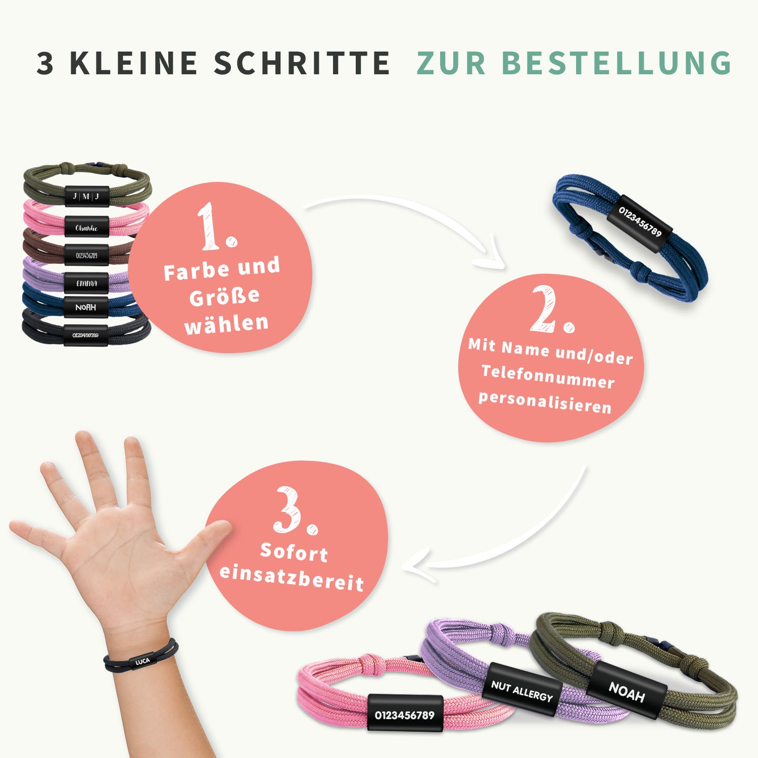 Luxus personalisiertes Namensarmband