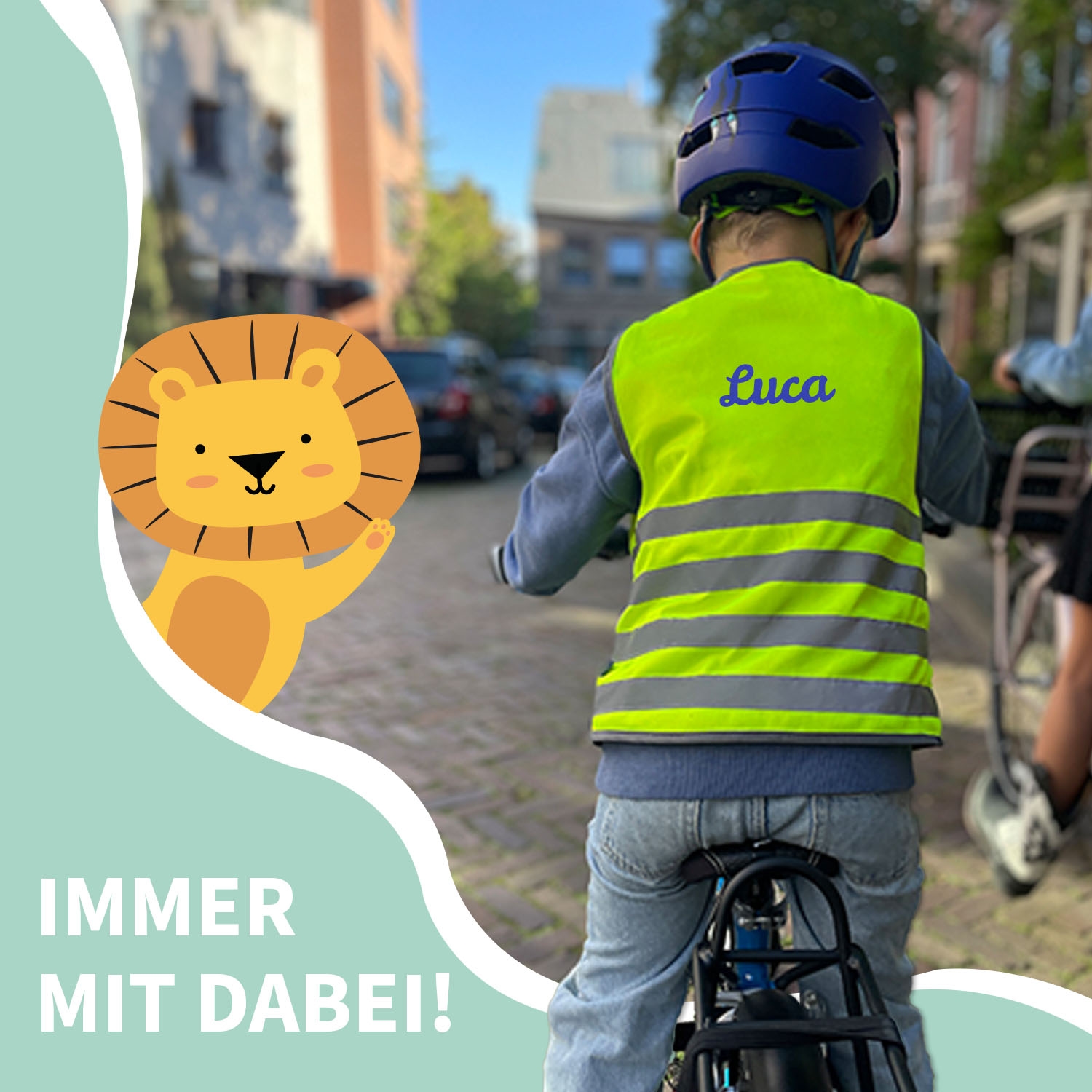 Sicherheitsweste für Kinder mit Namen - Basic