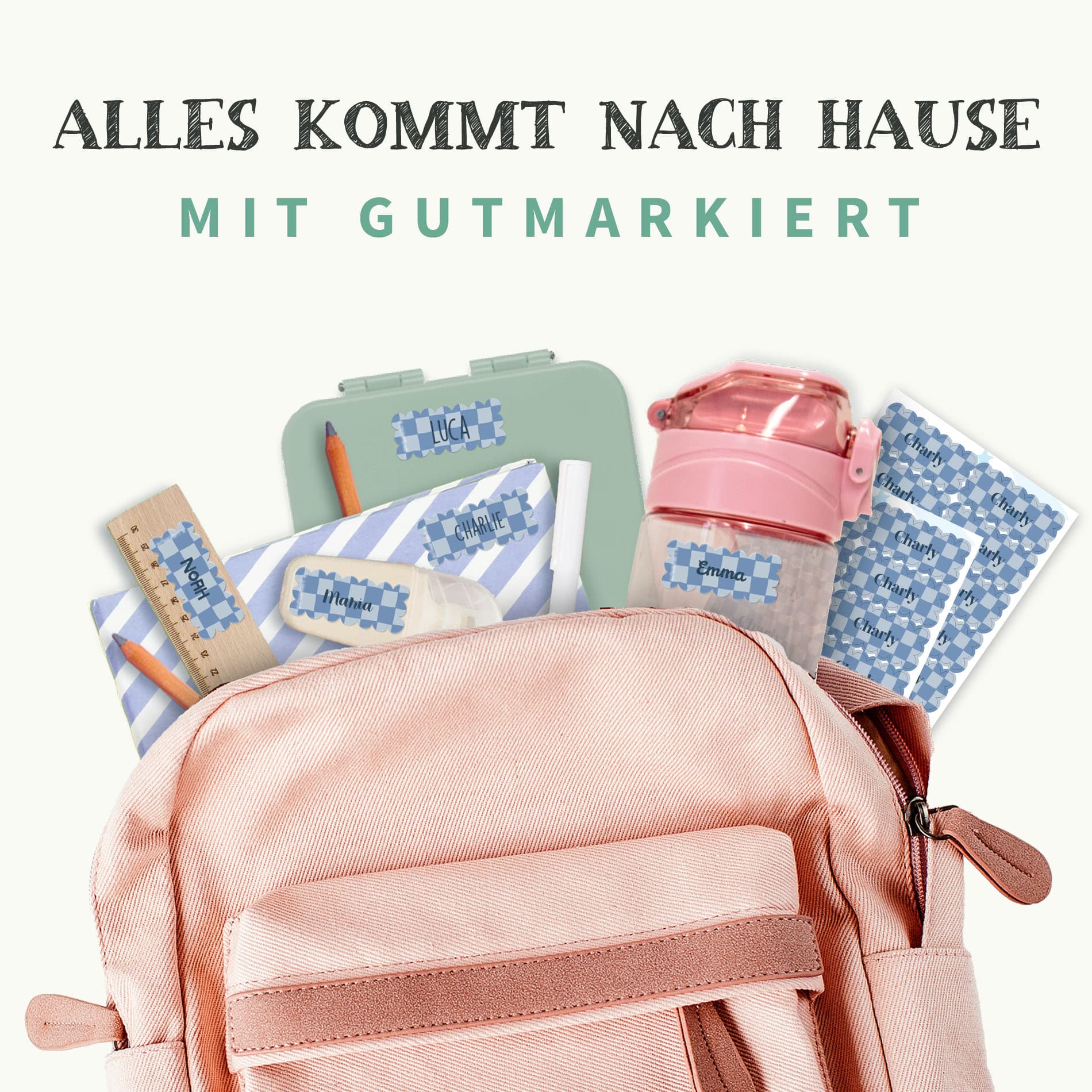 Wave Design Namensaufkleber