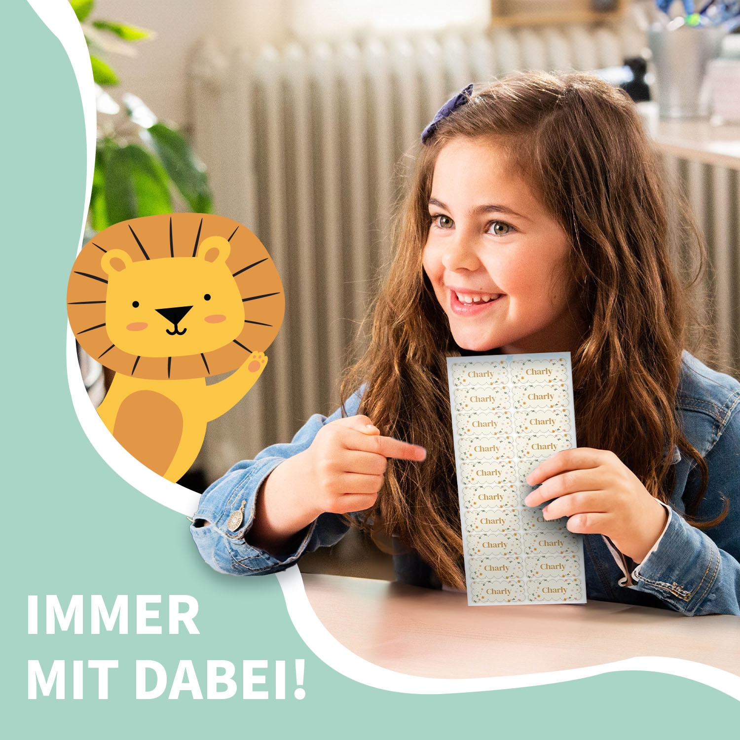Wave Design Namensaufkleber