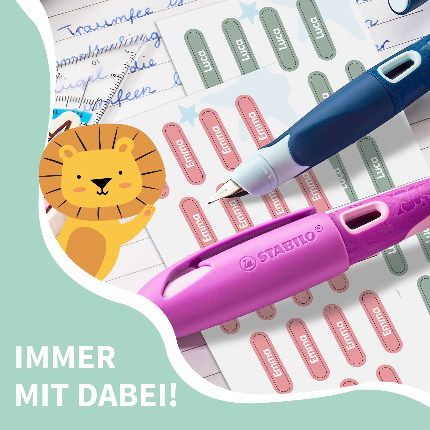 STABILO EASYbirdy + Mini XS Namensaufkleber