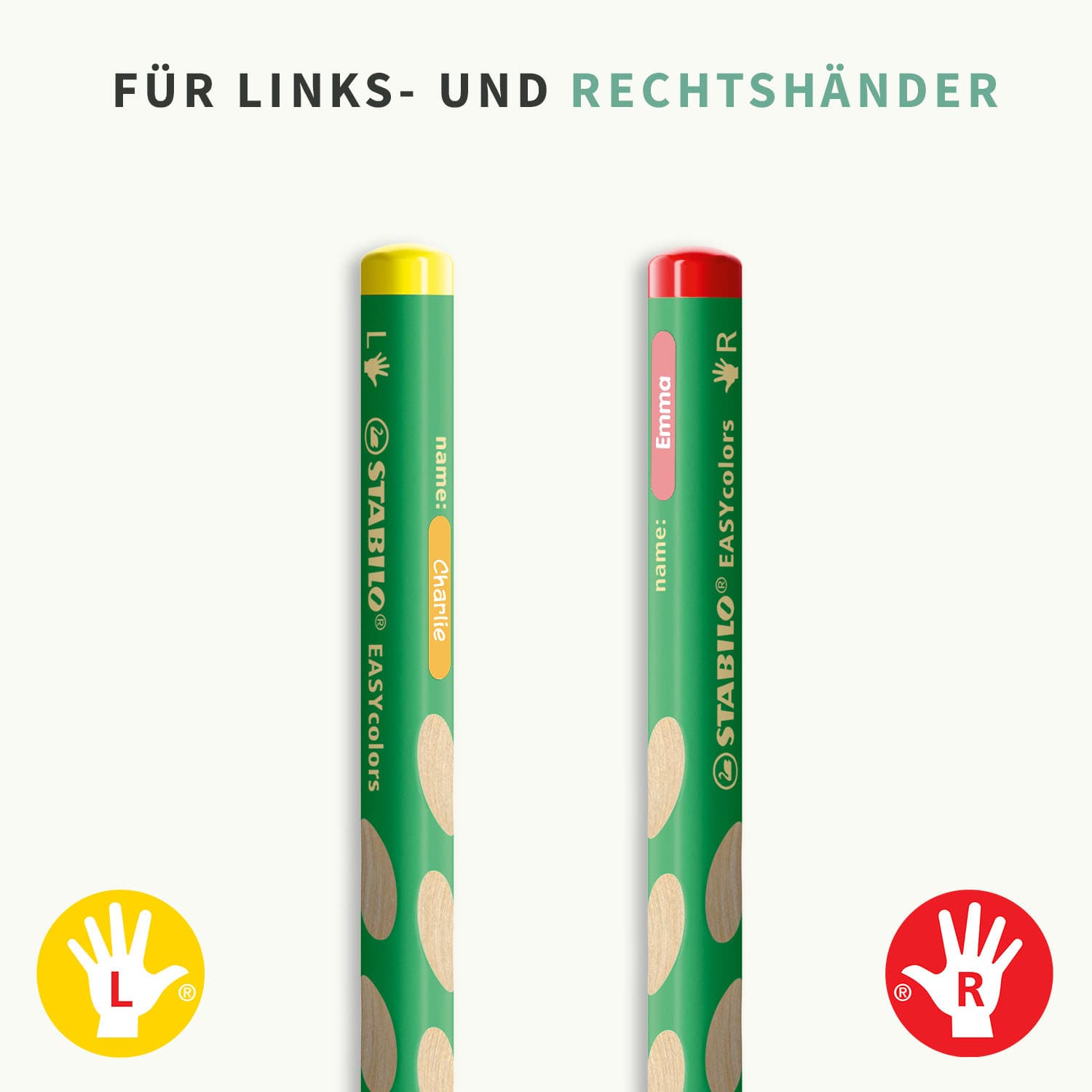 STABILO EASYcolors (12 Stück) + Mini XS Namensaufkleber