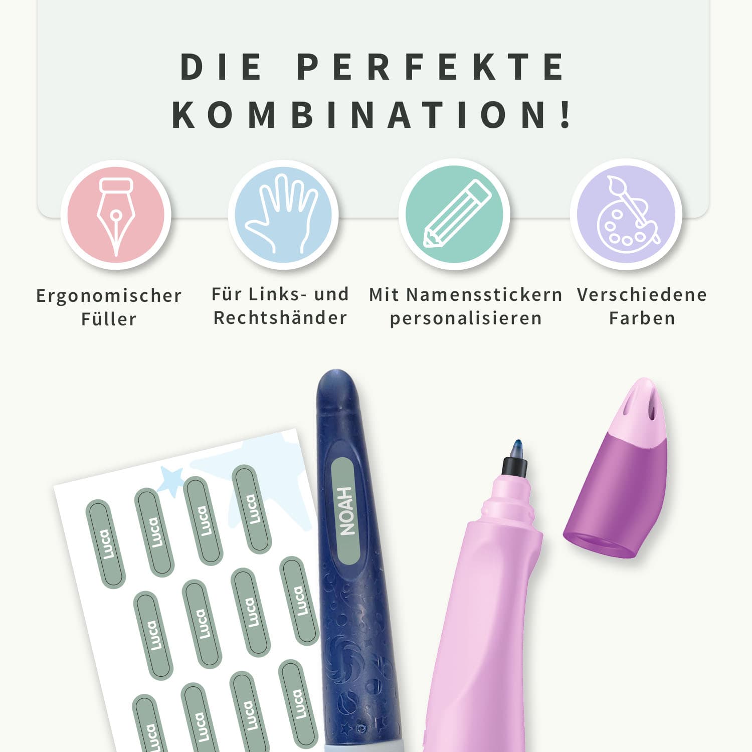 STABILO EASYoriginal + Mini XS Namensaufkleber