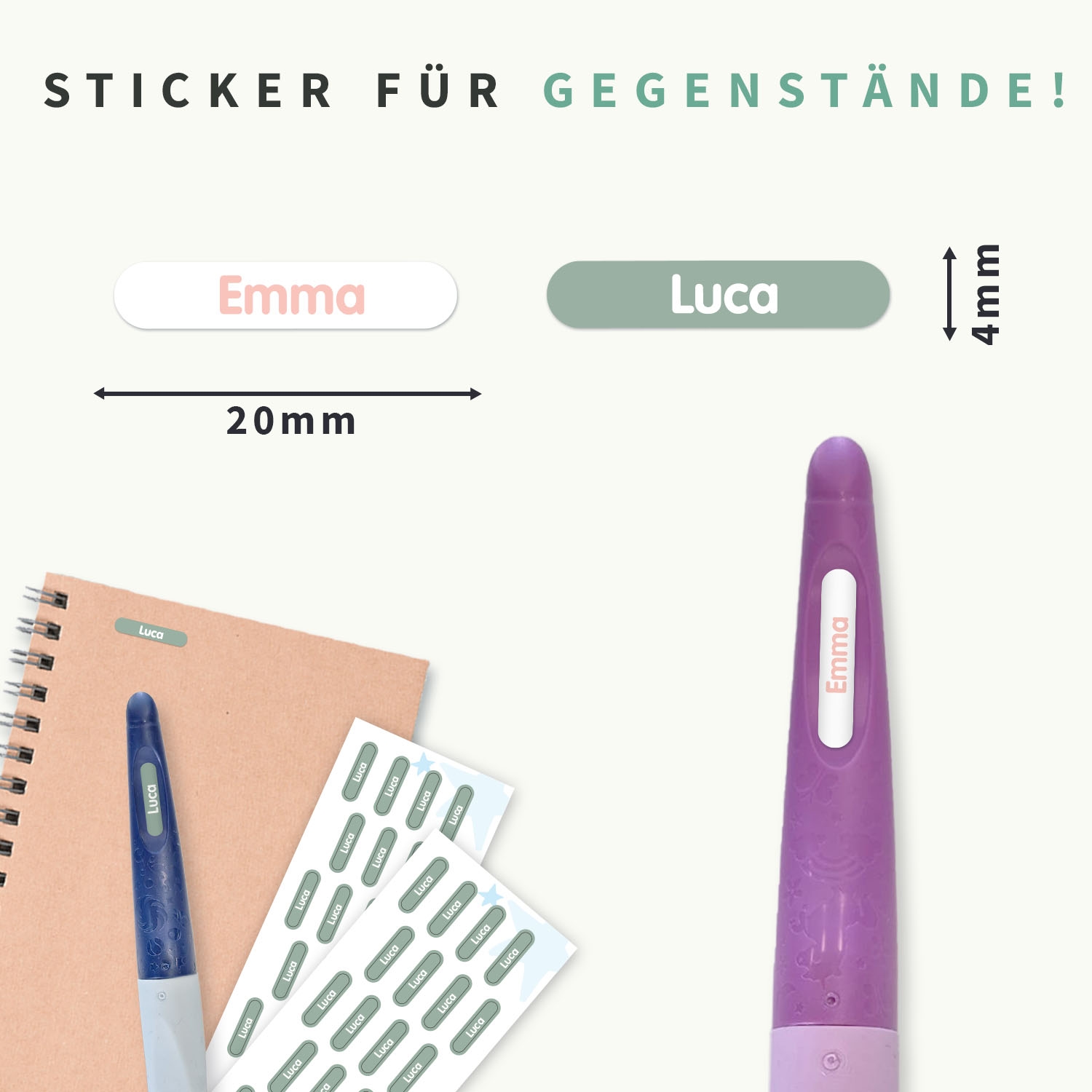 STABILO EASYoriginal + Mini XS Namensaufkleber