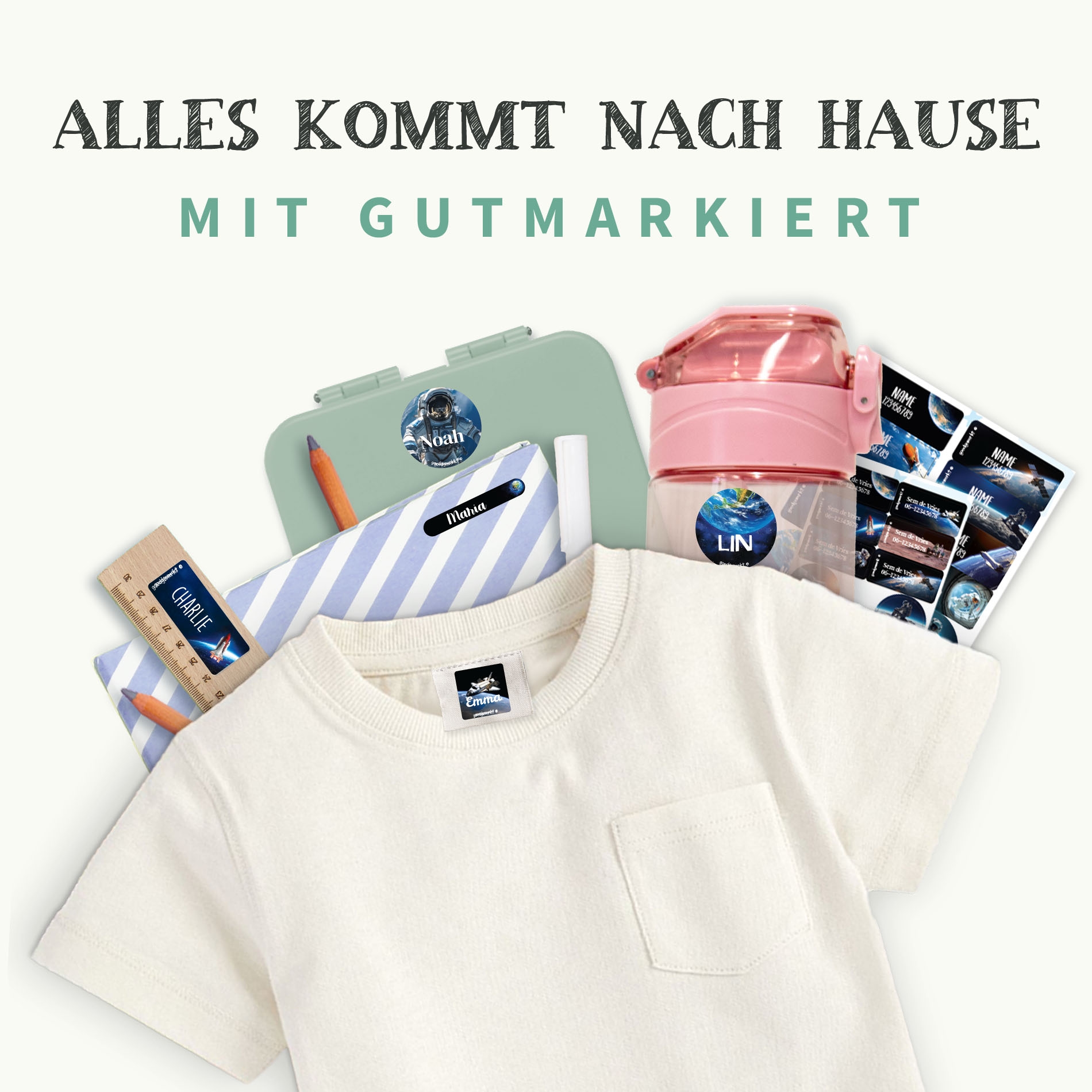 Namens- & Textilaufkleber Kombi-Vorteilspaket - Real World