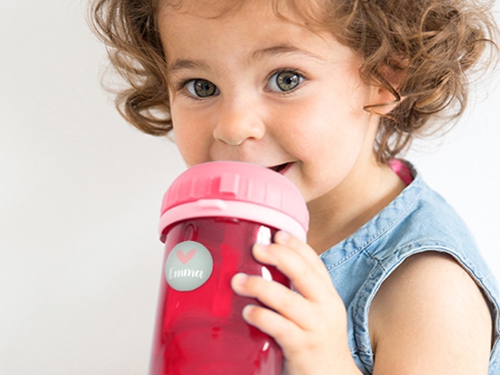 Runde Thema Namensaufkleber