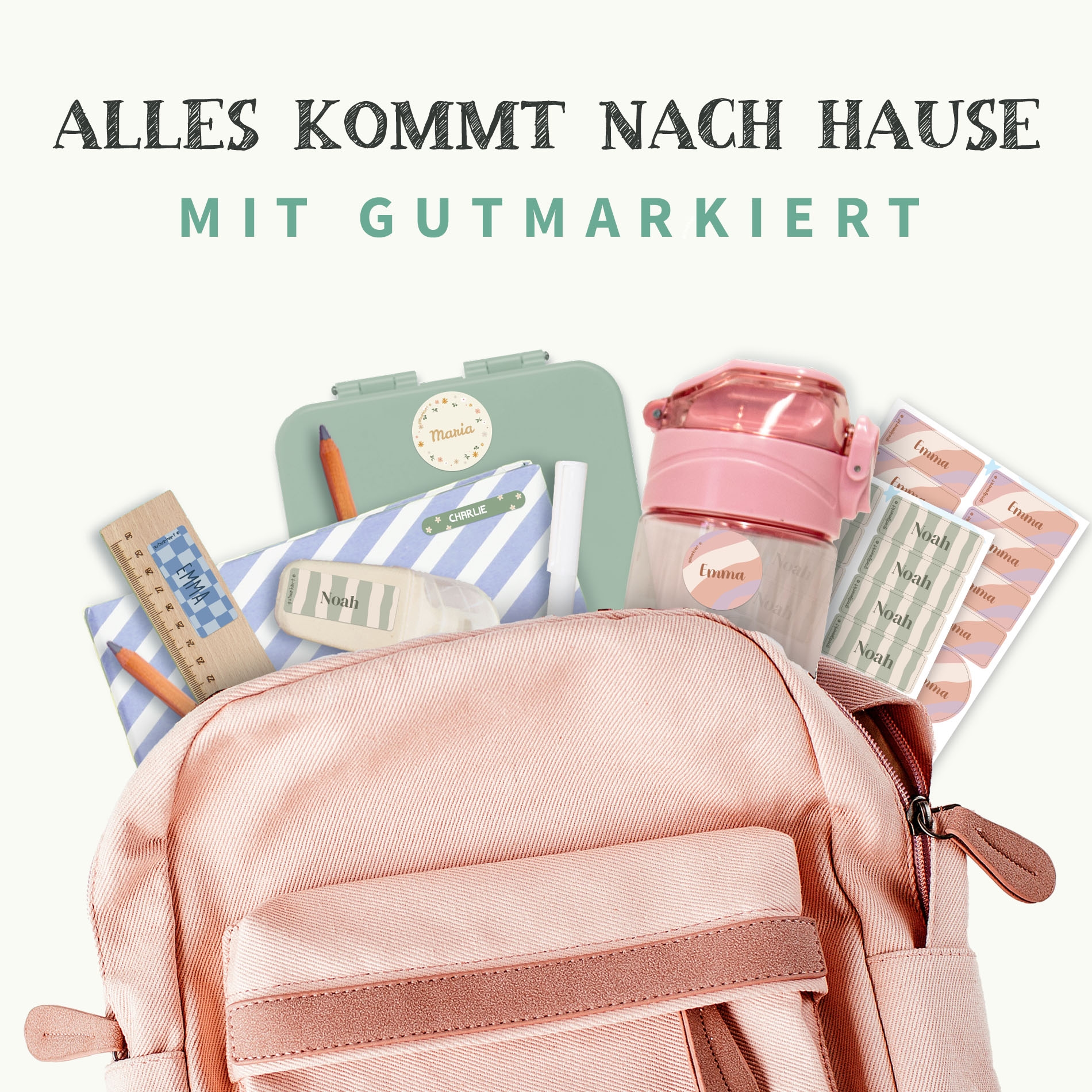 Namensaufkleber Vorteilspaket - Design