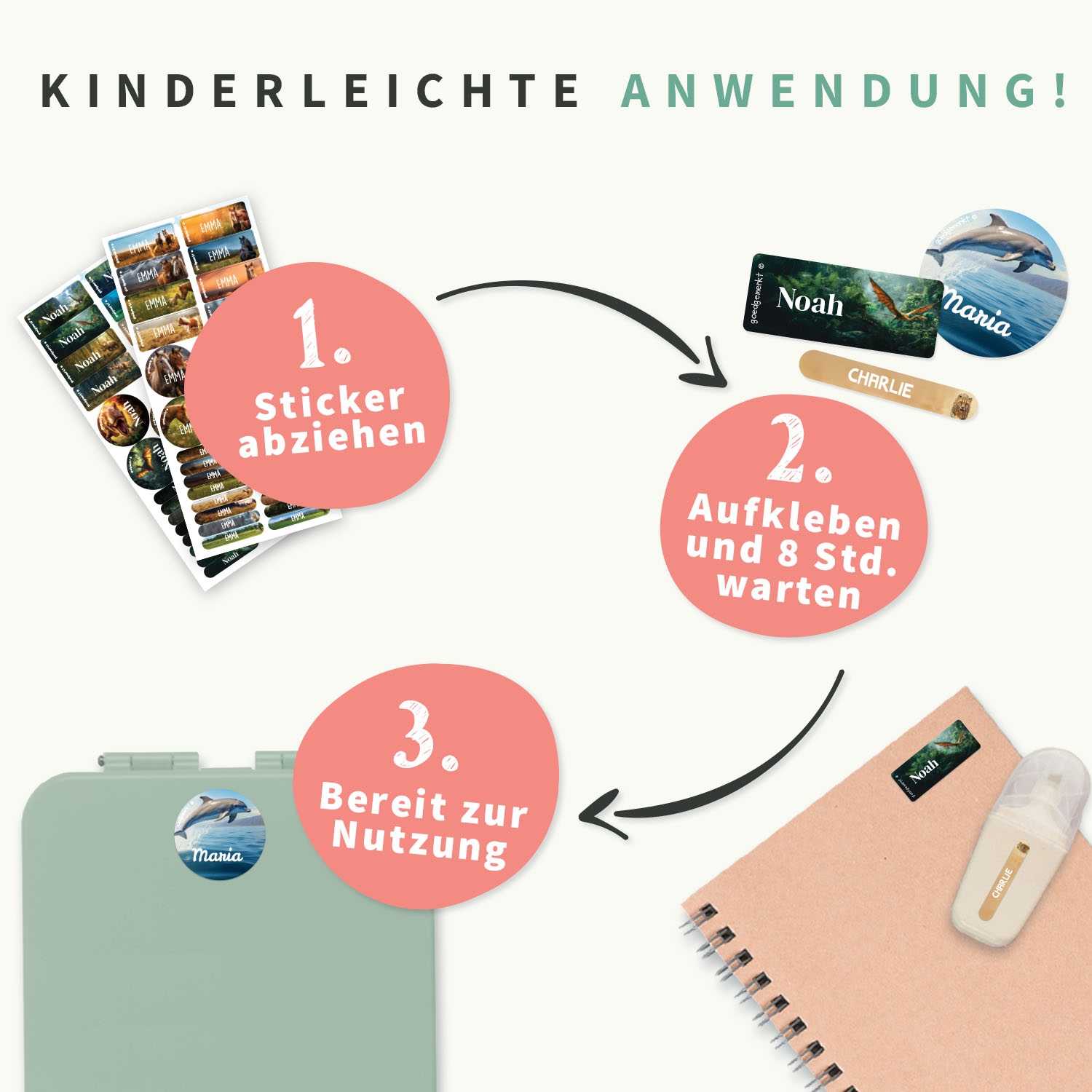 Namensaufkleber Vorteilspaket - Real World