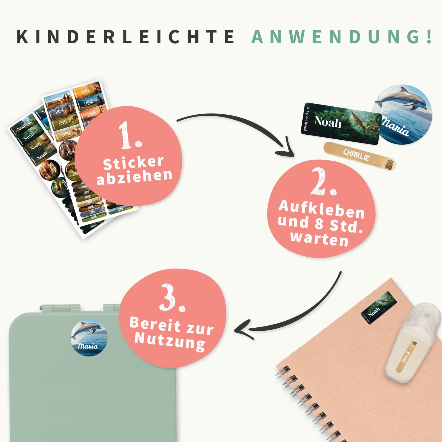 Namensaufkleber Vorteilspaket - Real World