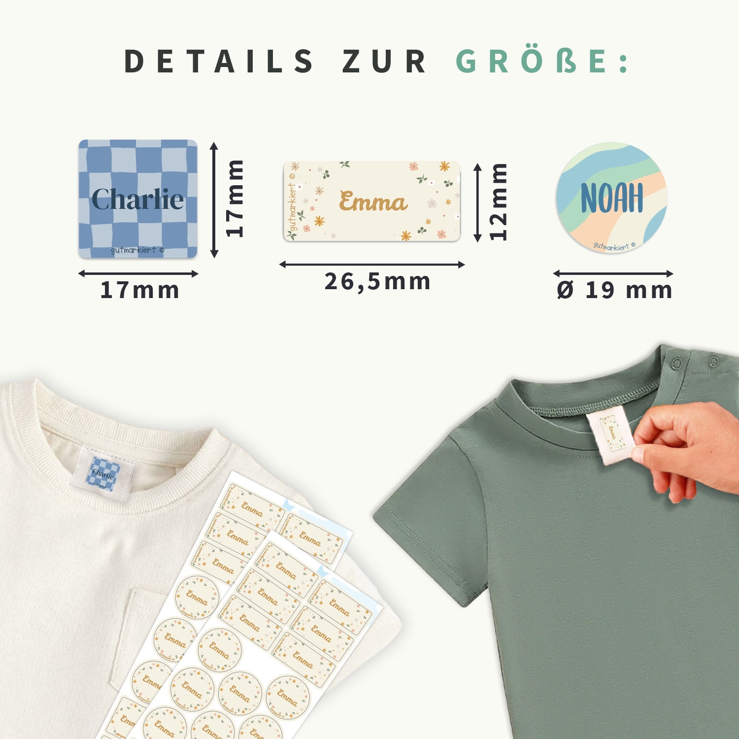 Textilaufkleber Vorteilspaket - Design